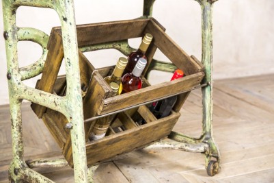original bottle crate and table